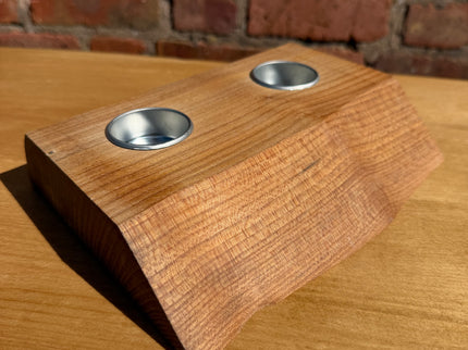 Solid Oak Live Edge Tea Light Candle Holder
