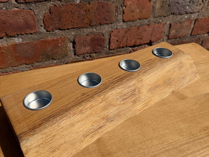 Solid Oak Live Edge Tea Light Candle Holder