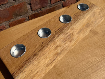 Solid Oak Live Edge Tea Light Candle Holder
