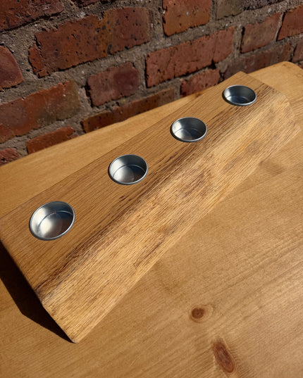 Solid Oak Live Edge Tea Light Candle Holder