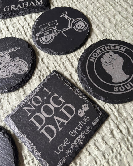 Personalised Slate Coaster The Rolling Cow