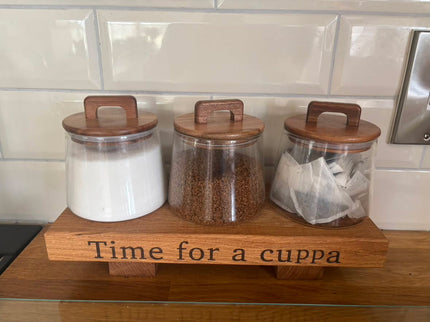Engraved Oak Mini Display Stand