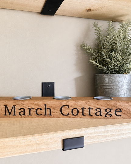 Personalised Oak Tea Light Candle Holder
