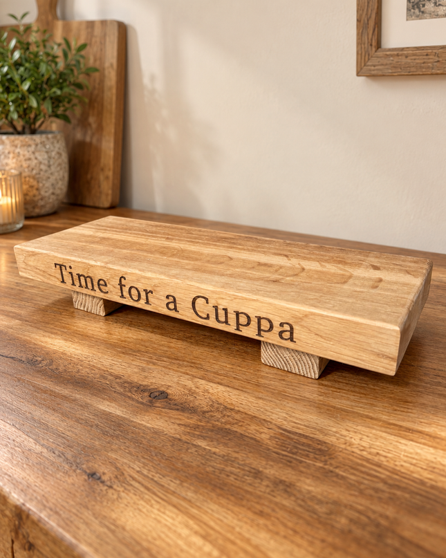 Engraved Oak Mini Display Stand