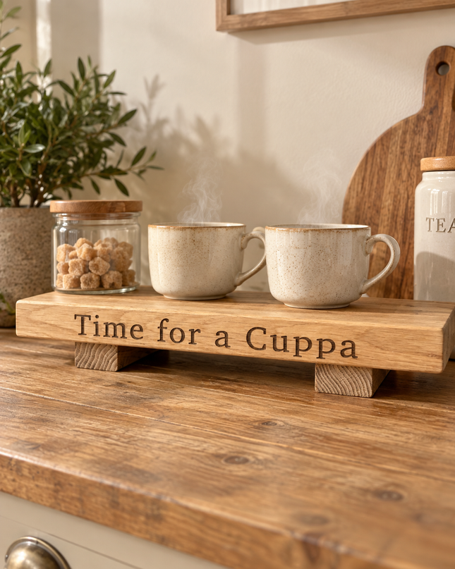 Engraved Oak Mini Display Stand