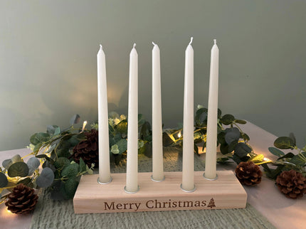 Personalised Christmas Candle Stick Holder The Rolling Cow