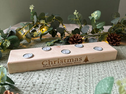 Personalised Christmas Candle Stick Holder The Rolling Cow
