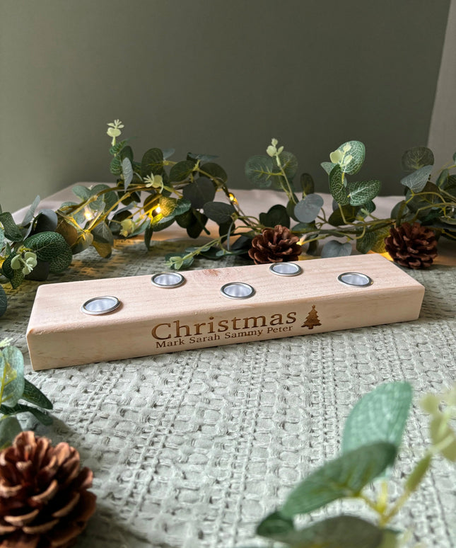 Personalised Christmas Candle Stick Holder The Rolling Cow