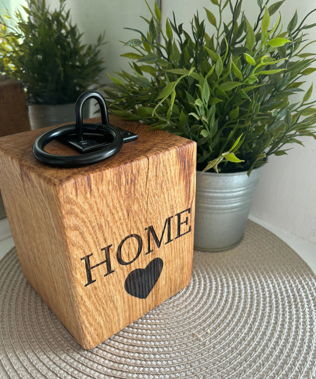 Engraved Oak Doorstop The Rolling Cow