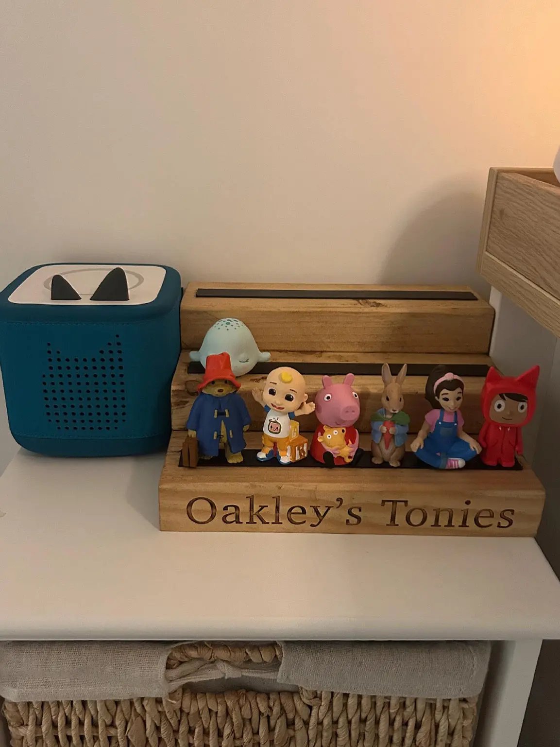 Small Engraved Tonies Character Shelf Stand The Rolling Cow