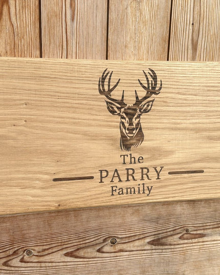 Personalised Oak Handle Serving Board The Rolling Cow