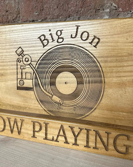 Personalised Wooden Record Holder The Rolling Cow