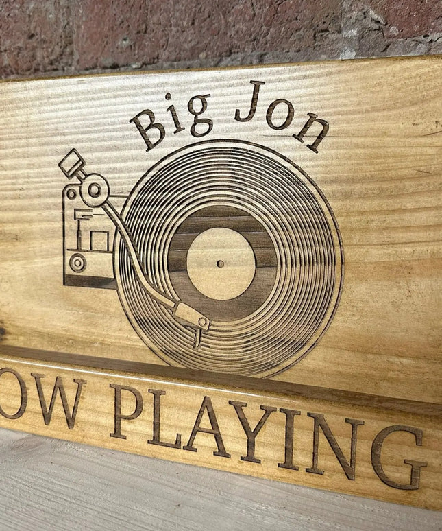 Personalised Wooden Record Holder The Rolling Cow