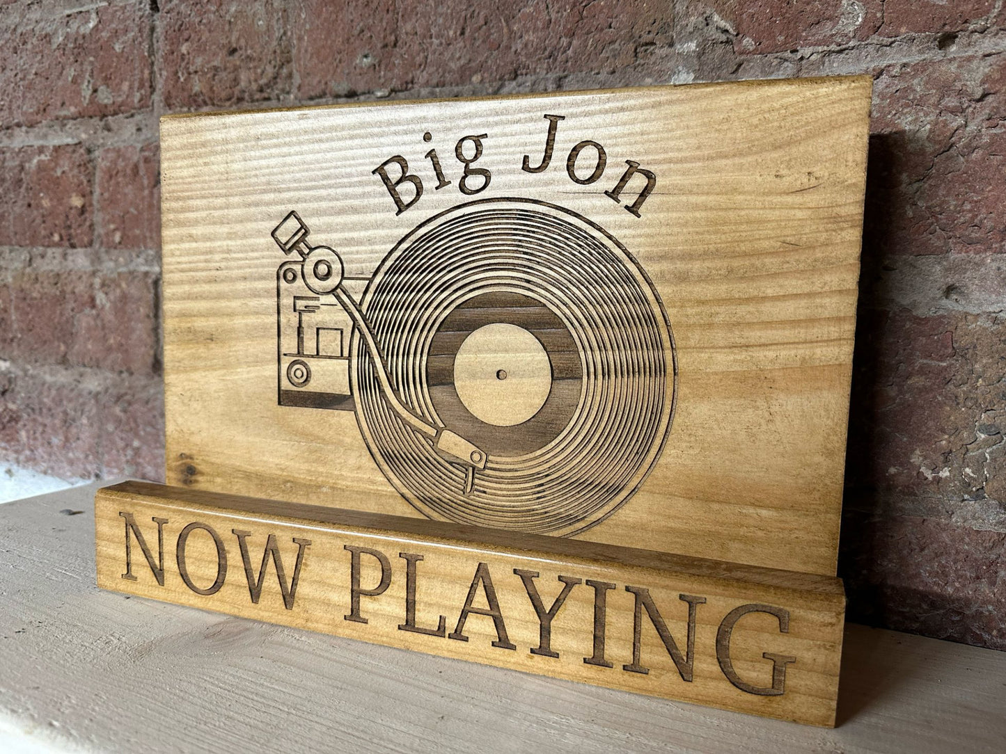Personalised Wooden Record Holder