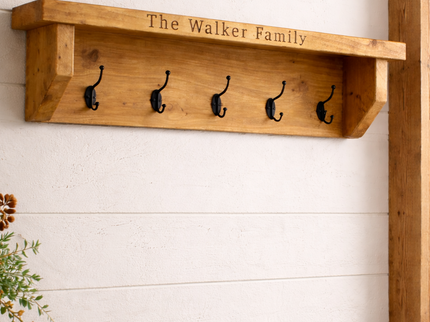 Personalised Wooden Family Coat Hooks The Rolling Cow