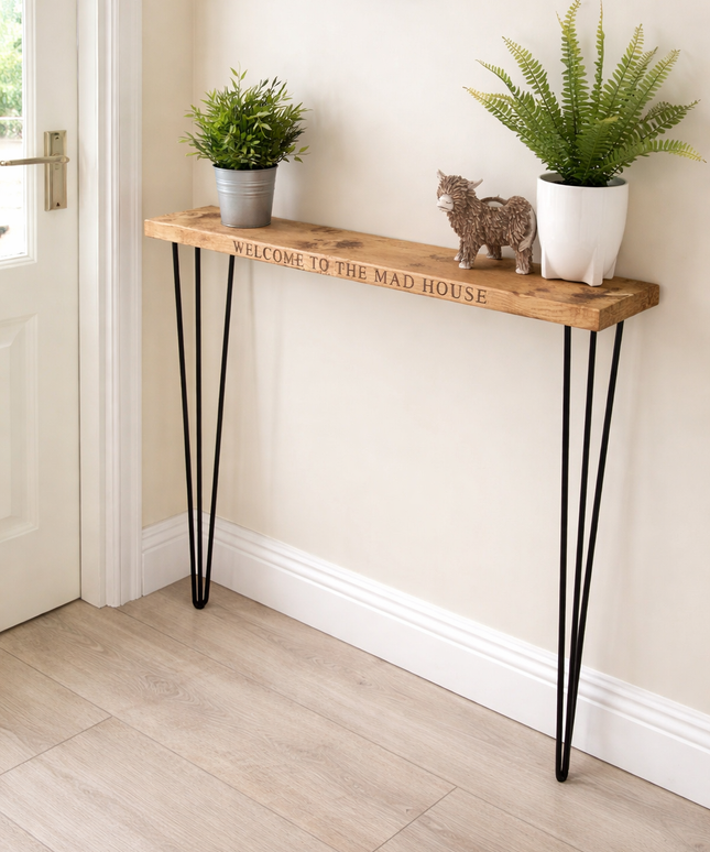Engraved Console Radiator Side Table