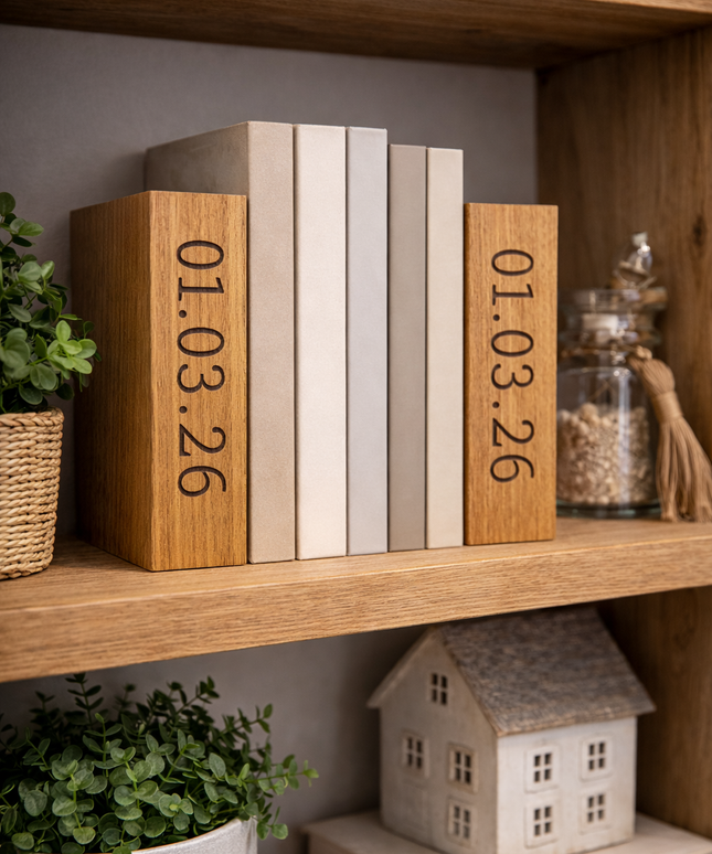 Oak Bookends Book Ends