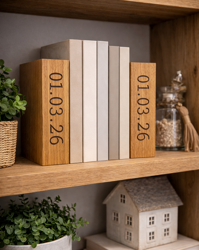 Oak Bookends Book Ends