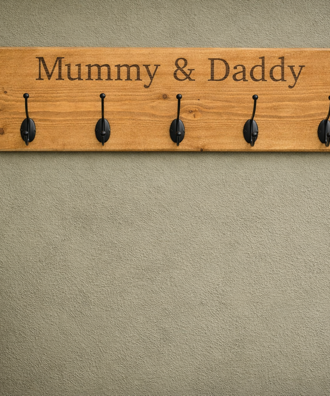 Personalised Wooden Engraved Hooks