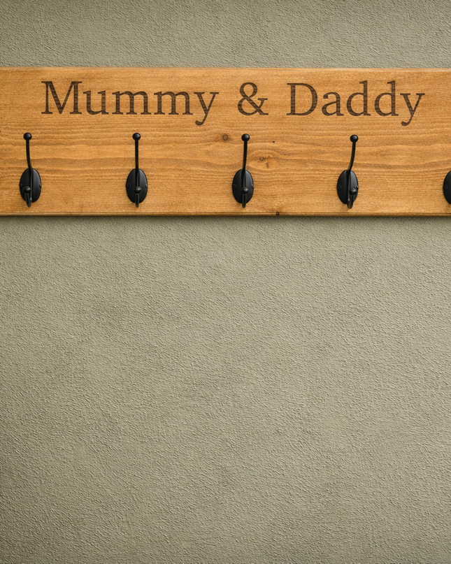 Personalised Wooden Engraved Hooks