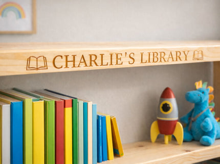 Personalised Solid Wood Bookshelf