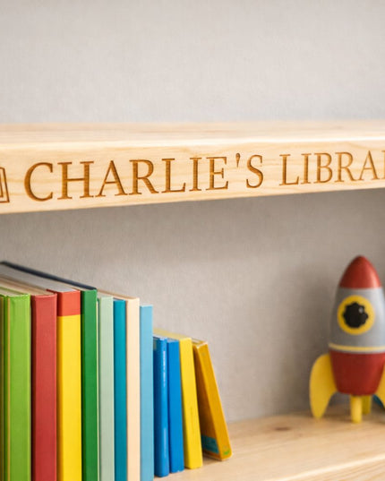 Personalised Solid Wood Bookshelf