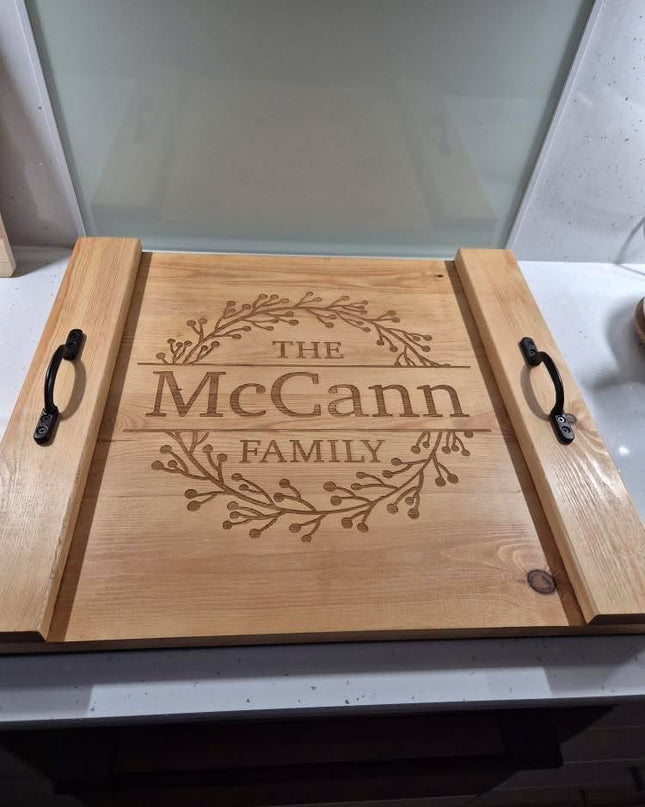 Engraved Oven Top Stove Cover