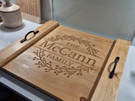 Engraved Oven Top Stove Cover