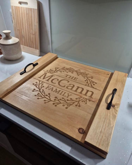 Engraved Oven Top Stove Cover