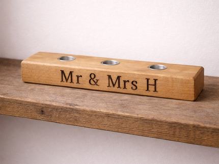 Engraved Candle Stick Holder