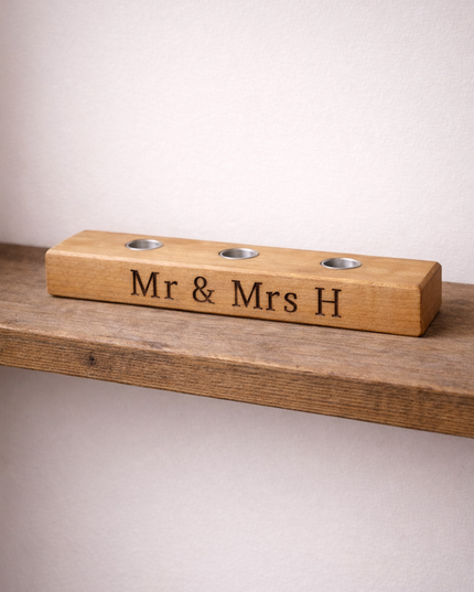 Engraved Candle Stick Holder