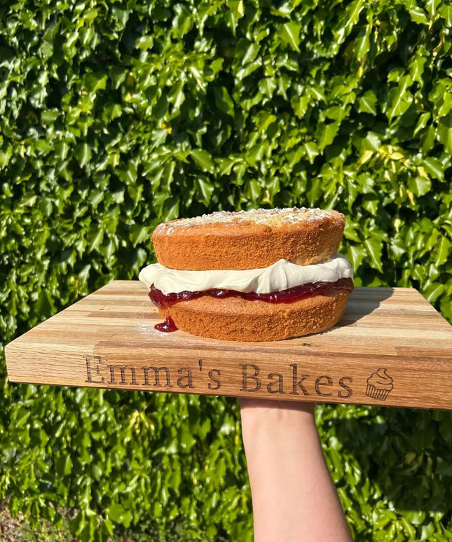 Engraved Oak Butchers Block Board The Rolling Cow