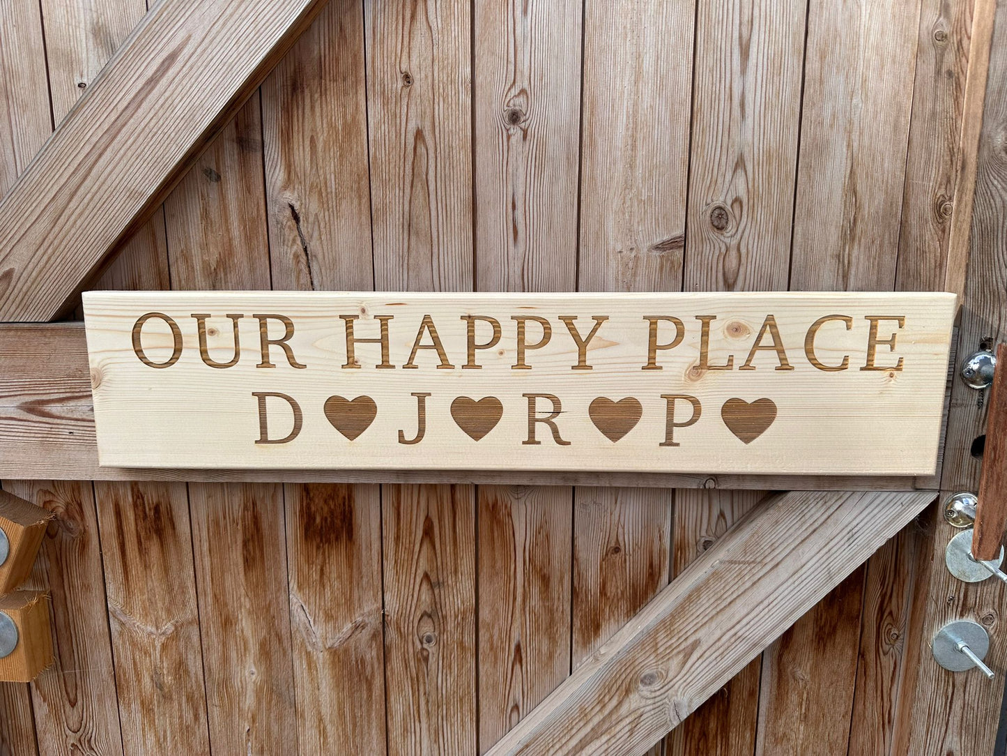 Personalised  Family 'Our Happy Place' Sign
