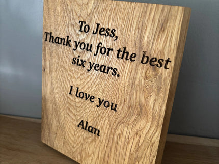 Personalised Anniversary Wedding Iron Horseshoe Oak Plaque The Rolling Cow