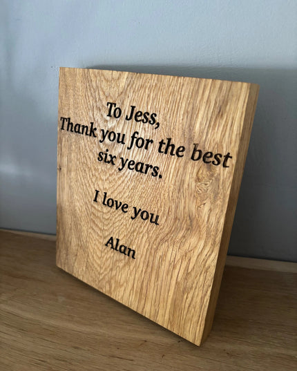 Personalised Anniversary Wedding Iron Horseshoe Oak Plaque The Rolling Cow