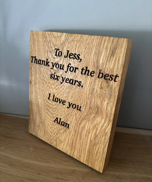 Personalised Anniversary Wedding Iron Horseshoe Oak Plaque The Rolling Cow