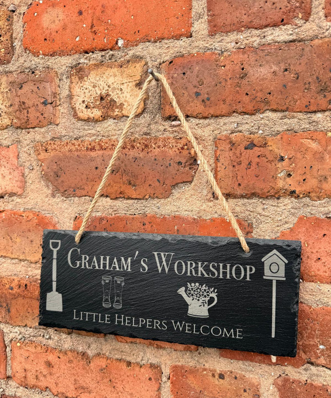 Personalised Slate Shed Sign