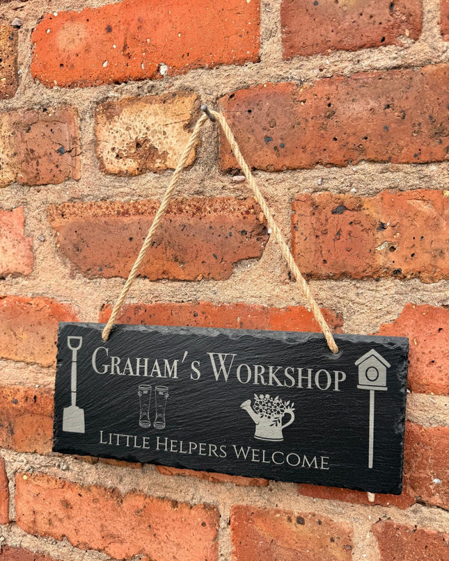 Personalised Slate Shed Sign