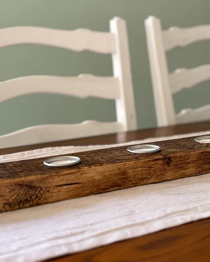 Rustic Wooden Tea Light Holder The Rolling Cow