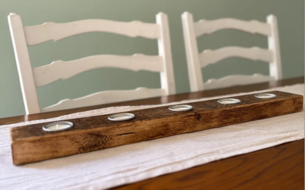 Rustic Wooden Tea Light Holder The Rolling Cow